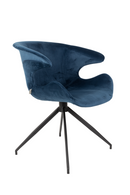 Blue Velvet Dining Armchairs (2) | Zuiver Mia | DutchFurniture.com