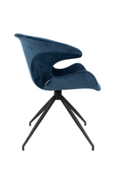 Blue Velvet Dining Armchairs (2) | Zuiver Mia | DutchFurniture.com