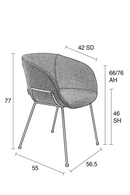 Gray Upholstered Armchairs (2) | Zuiver Feston | Dutchfurniture.com