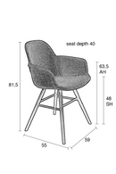 Light Gray Upholstered Armchairs (2) | Zuiver Albert Kuip Soft | DutchFurniture.com