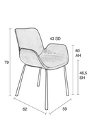 Black Leather Dining Armchairs (2) | Zuiver Brit LL | DutchFurniture.com