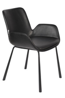 Black Leather Dining Armchairs (2) | Zuiver Brit LL | DutchFurniture.com