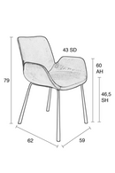 Brown Leather Dining Armchairs (2) | Zuiver Brit LL | Dutchfurniture.com