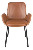 Brown Leather Dining Armchairs (2) | Zuiver Brit LL | Dutchfurniture.com