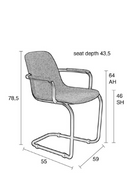 Ash Gray Molded Dining Armchairs (2) | Zuiver Thirsty | DutchFurniture.com