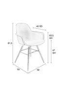 Contemporary Molded Armchair (2) | Zuiver Albert | Dutchfurniture.com