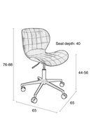 Blue Upholstered Bucket Office Chair | Zuiver OMG | Dutchfurniture.com
