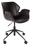 Black Leather Office Chair | Zuiver Nikki | Dutchfurniture.com