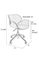 Black Leather Office Chair | Zuiver Nikki | Dutchfurniture.com
