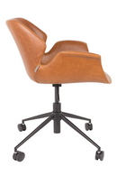 Brown Leather Butterfly Office Chair | Zuiver Nikki | DutchFurniture.com