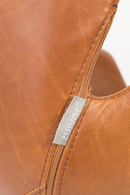 Brown Leather Butterfly Office Chair | Zuiver Nikki | DutchFurniture.com