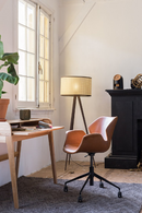 Brown Leather Butterfly Office Chair | Zuiver Nikki | DutchFurniture.com