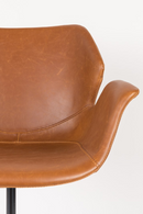 Brown Leather Butterfly Office Chair | Zuiver Nikki | DutchFurniture.com