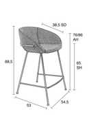 Black Leather Barrel Counter Stools (2) | Zuiver Feston | Dutchfurniture.com