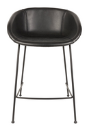 Black Leather Barrel Counter Stools (2) | Zuiver Feston | Dutchfurniture.com