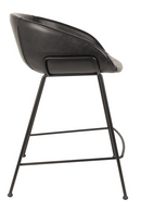 Black Leather Barrel Counter Stools (2) | Zuiver Feston | Dutchfurniture.com