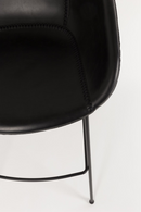 Black Leather Barrel Counter Stools (2) | Zuiver Feston | Dutchfurniture.com
