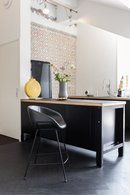 Black Leather Barrel Counter Stools (2) | Zuiver Feston | Dutchfurniture.com