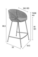 Brown Leather Barrel Counter Stools (2) | Zuiver Feston | Dutchfurniture.com