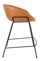 Brown Leather Barrel Counter Stools (2) | Zuiver Feston | Dutchfurniture.com