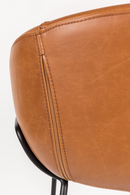 Brown Leather Barrel Counter Stools (2) | Zuiver Feston | Dutchfurniture.com