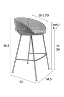 Black Leather Barrel Barstools (2) | Zuiver Feston | Dutchfurniture.com