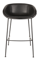Black Leather Barrel Barstools (2) | Zuiver Feston | Dutchfurniture.com