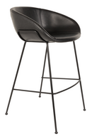Black Leather Barrel Barstools (2) | Zuiver Feston | Dutchfurniture.com