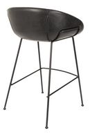 Black Leather Barrel Barstools (2) | Zuiver Feston | Dutchfurniture.com