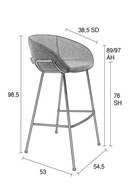 Brown Leather Barrel Barstools (2) | Zuiver Feston | Dutchfurniture.com