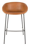 Brown Leather Barrel Barstools (2) | Zuiver Feston | Dutchfurniture.com