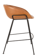 Brown Leather Barrel Barstools (2) | Zuiver Feston | Dutchfurniture.com
