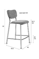 Dark Blue Counter Stools (2) | Zuiver Benson | DutchFurniture.com