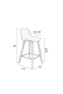 Contemporary Molded Counter Stools (2) | Zuiver Albert | Dutchfurniture.com