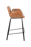 Leather Upholstered Counter Stools (2) | Zuiver Brit | Dutchfurniture.com