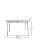 Walnut Extendable Dining Table | Zuiver Glimps | Dutchfurniture.com