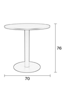 White Pedestal Garden Table | Zuiver Metsu | DutchFurniture.com