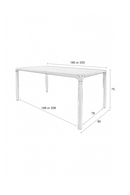 Lacquered Wood Dining Table (L) | Zuiver Storm | Dutchfurniture.com