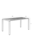 Rectangular Slatted Garden Table | Zuiver Vondel | Dutchfurniture.com