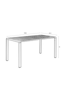 Rectangular Slatted Garden Table | Zuiver Vondel | Dutchfurniture.com
