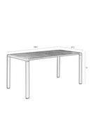 Rectangular Slatted Garden Table | Zuiver Vondel | Dutchfurniture.com