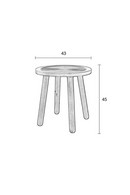 Carved Wooden Top End Table (S) | Zuiver Dendron | Dutchfurniture.com