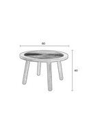 Carved Wooden Top End Table (L) | Zuiver Dendron | OROA TRADE