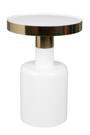 White Enamel Sculptural Side Table | Zuiver Glam | DutchFurniture.com