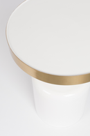 White Enamel Sculptural Side Table | Zuiver Glam | DutchFurniture.com