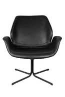 Black Leather Butterfly Swivel Chair | Zuiver Nikki | Dutchfurniture.com