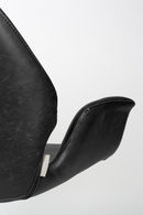 Black Leather Butterfly Swivel Chair | Zuiver Nikki | Dutchfurniture.com