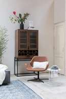 Brown Leather Butterfly Swivel Chair | Zuiver Nikki | OROA TRADE