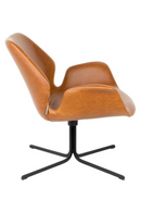 Brown Leather Butterfly Swivel Chair | Zuiver Nikki | OROA TRADE