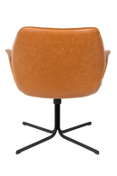 Brown Leather Butterfly Swivel Chair | Zuiver Nikki | OROA TRADE